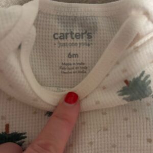 Carter's Snowman and Christmas tree pjs